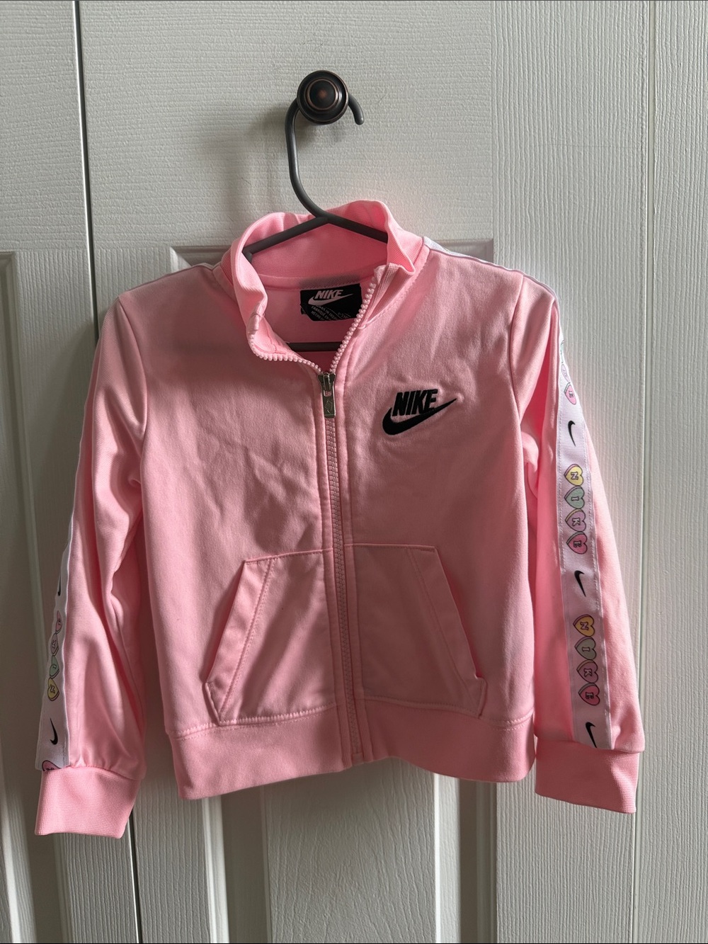 3T Nike Pink Sweetheart Girls Track Jacket with Icon Trim